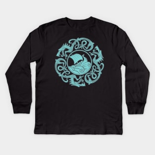 Viking Longship Kids Long Sleeve T-Shirt